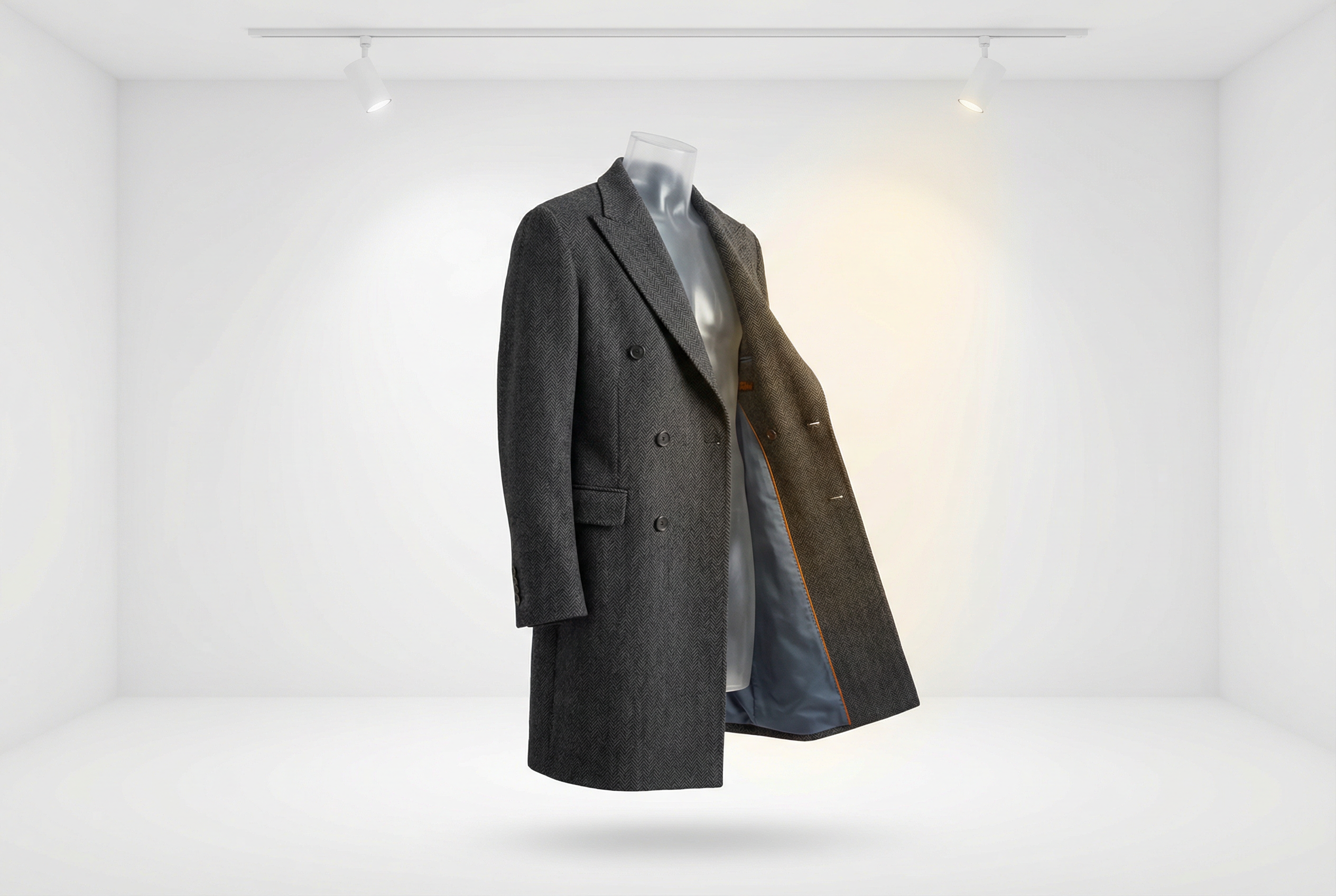 Sonbahar koleksiyonundan uzun yun palto